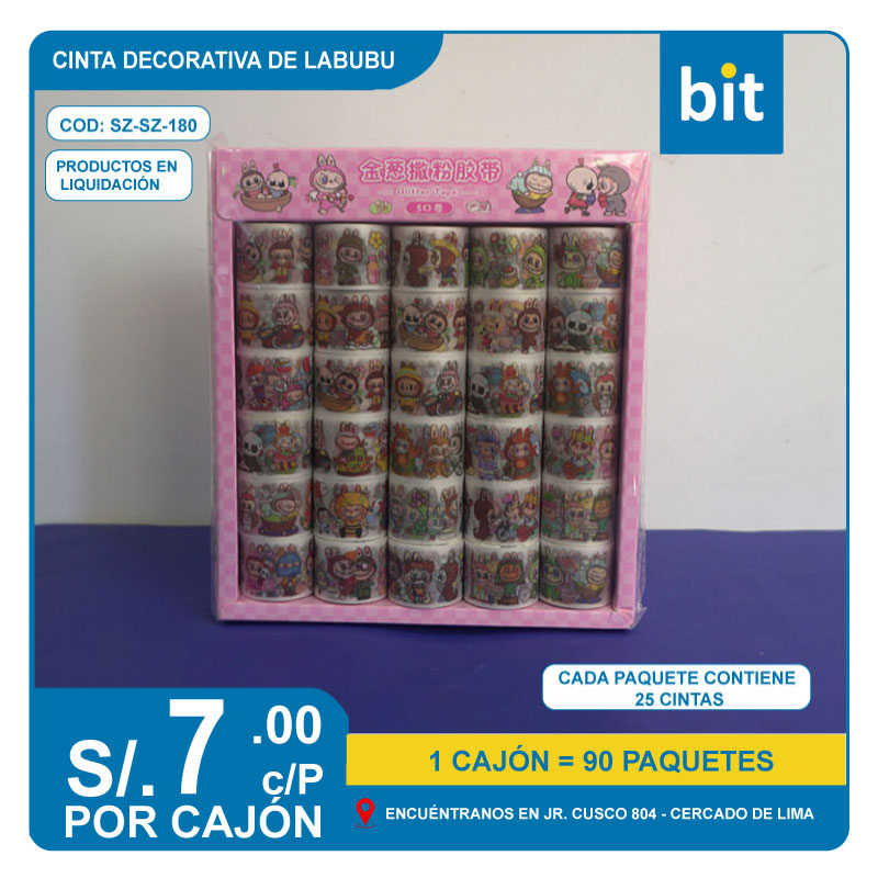 C03 CINTA DECORATIVA DE LABUBU / COD: SZ-180 CJN 90 UNDS