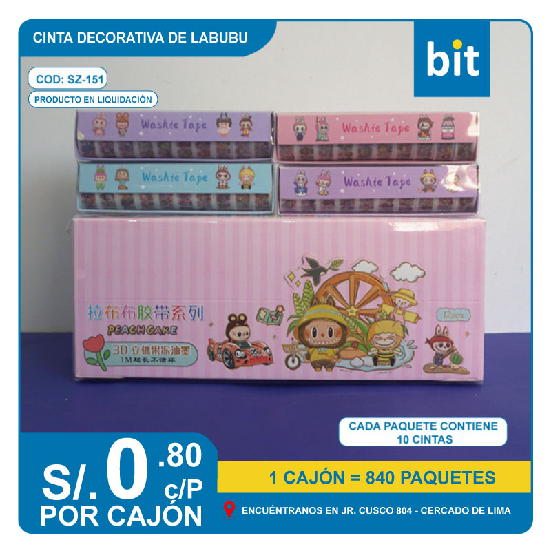 C03 CINTA DECORATIVA DE LABUBU / COD: SZ-151 CJN 840 UNDS