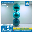 C03 SET DE 3 BOLAS DE 15 CM- BLUE/ COD:6279-3 - CJN 16 UNDS