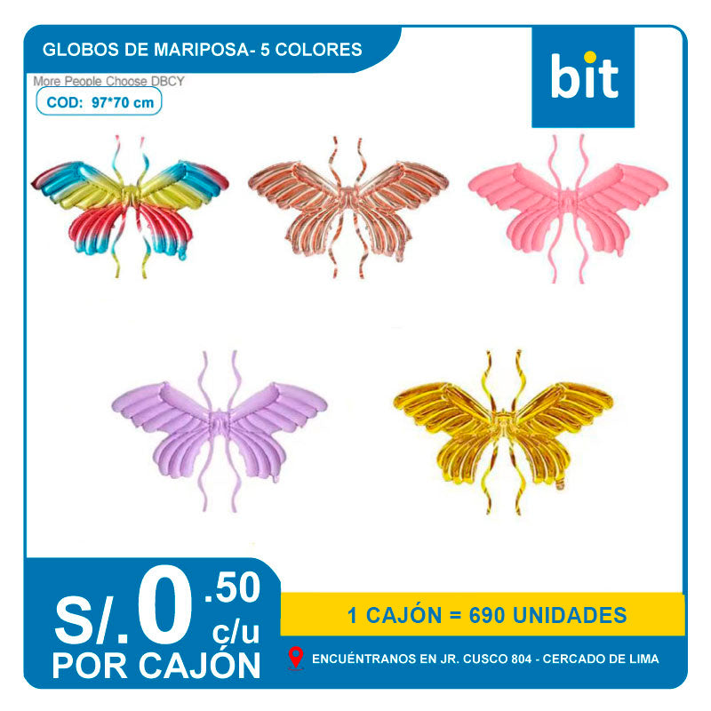 C02-GLOBOS MARIPOSA - POR CAJÓN