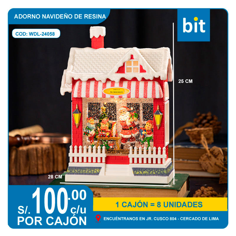 C02 ADORNO NAVIDEÑO DE RESINA / COD: WDL-24058- CJN 8 UNDS