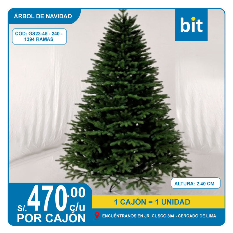 C03 ÁRBOL NAVIDEÑO / COD:GS23-45 - 240 - 1394 RAMAS - CJN 1 UND
