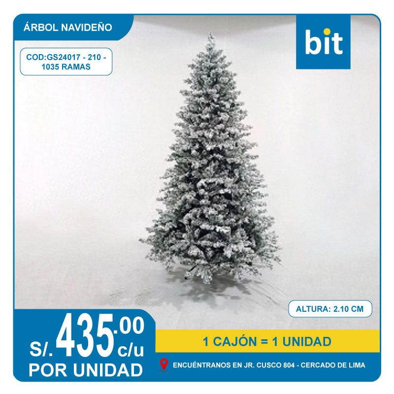 C03 ÁRBOL NAVIDEÑO / COD:GS24017 - 210 - 1035 RAMAS - CJN 1 UND