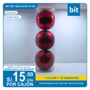 C03 SET DE 3 BOLAS DE 15 CM- RED/ COD:6279-3 - CJN 16 UNDS