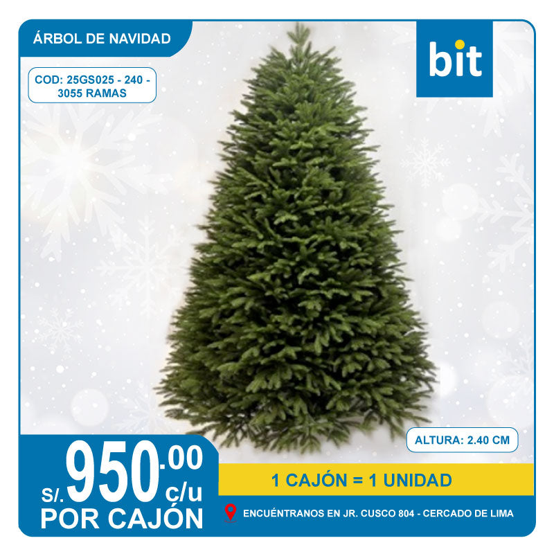 C03 ÁRBOL NAVIDEÑO / COD:25GS025 - 240 - 3055 RAMAS - CJN 1 UND