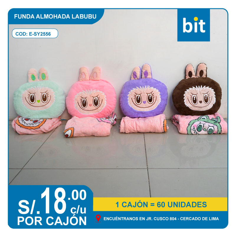 C03 FUNDA ALMOHADA DE LABUBU / COD:E-SY2556 - CJN 60 UNDS