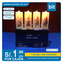 C03 ADORNO NAVIDEÑO CON TIPO VELA CON LUZ ARTIFICIAL  5*11 CMS / COD:SKSR-12- CJN 480 UNDS