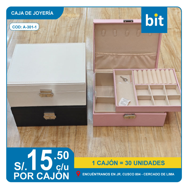 C03 CAJA DE JOYERÍA/ COD:A-301-1 - CJN 30 UNDS