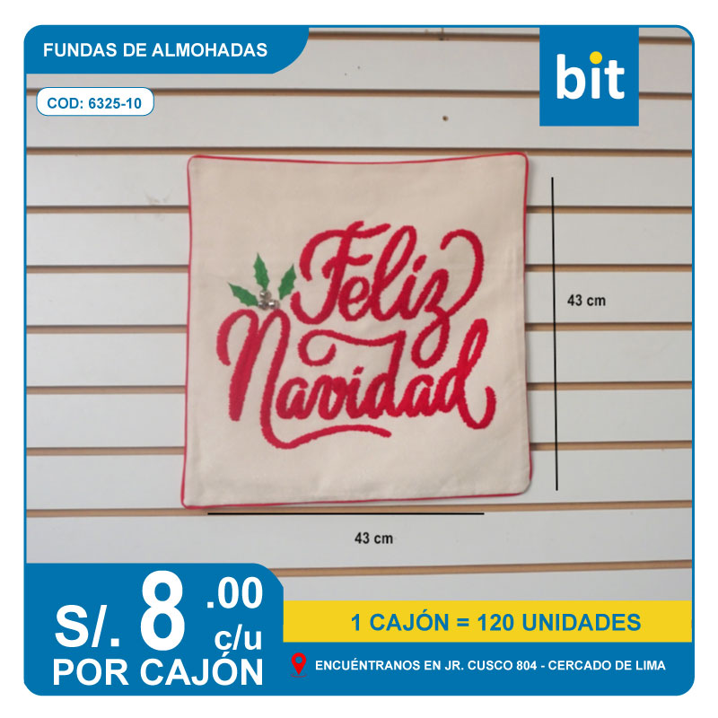 C02 FUNDAS NAVIDEÑAS DE ALMOHADAS / COD: 6325-10 CJN 120 UNDS