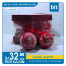 C03 SET DE 14 BOLAS NAVIDENAS EN DE 8CMS/ COD:HL22GH-33 - CJN 24 SET'S