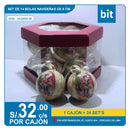 C03 SET DE 14 BOLAS NAVIDENAS EN DE 8CMS/ COD: HL22GH-35 - CJN 24 SET'S