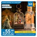 C03 ADORNO NAVIDEÑO TIPO CANDELABRO TAMAÑO: 10.5*6*20.5CM/ COD:WDL-23013C- CJN 12 UNDS