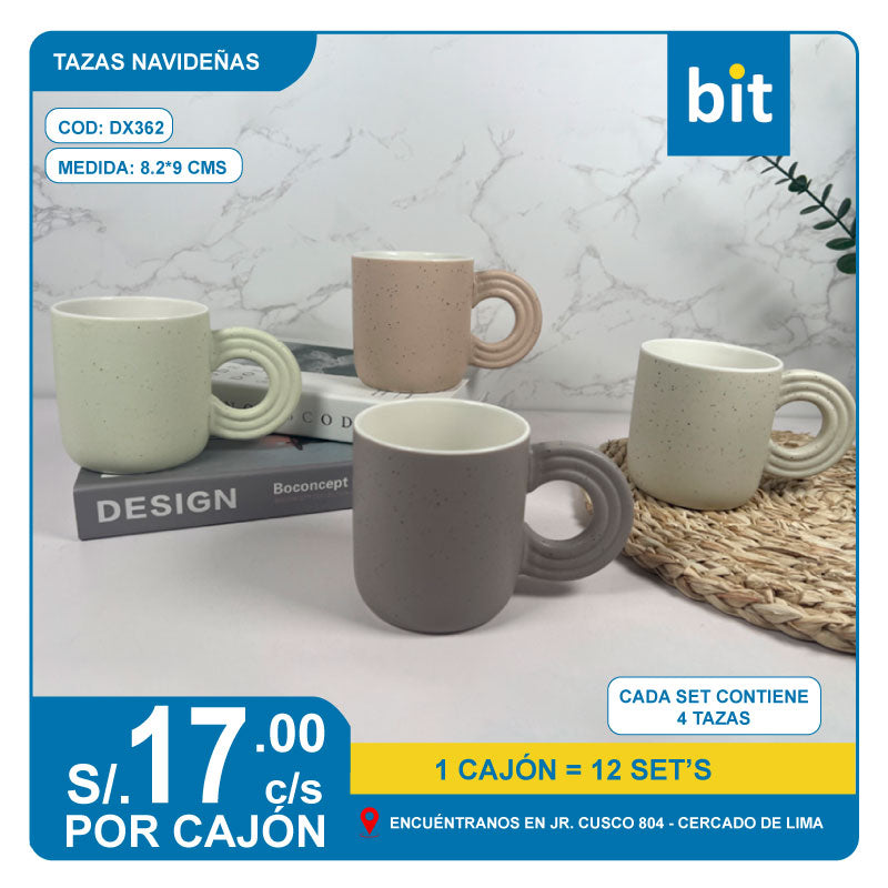C03 TAZA NAVIDEÑA DE 8.2*9 CMS / COD:DX362- CJN 12 UNDS
