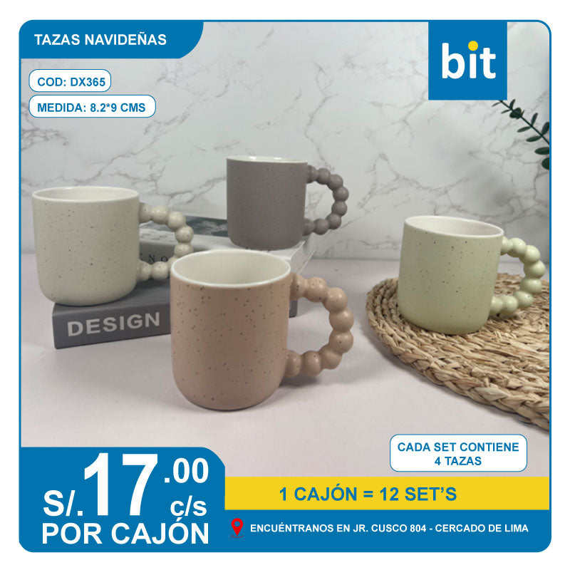 C03 TAZA NAVIDEÑA DE 8.2*9 CMS/ COD:DX365- CJN 12 UNDS