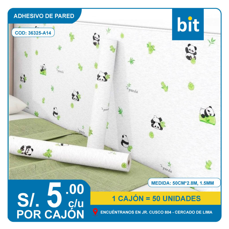 C03 ADHESIVO DE PARED TAMAÑO:  50CM*2.8M,  1.5MM/ COD: 36325-A14 CJN 50 UNDS