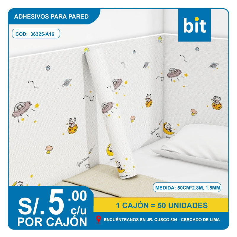 C03 ADHESIVO DE PARED TAMAÑO:  50CM*2.8M,  1.5MM/ COD: 36325-A16 CJN 50 UNDS