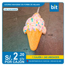 C03ADORNO ARBOL NAVIDENO DE ESPUMA EN FORMA DE HELADO DE 14X9CM/ COD: HL25FY-176 - CJN 240 UNDS