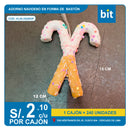 C03 ADORNO ARBOL NAVIDENO DE ESPUMA EN FORMA DE BASTON DE 12X15CM/ COD: HL25FY-169 - CJN 240 UNDS