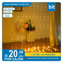 C03 LUCES NAVIDEÑAS 3X3 METROS 240L COLOR CÁLIDO/ COD:19467-20- CJN 24 UNDS
