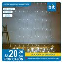 C03 LUCES NAVIDEÑAS 3X3 METROS 240L COLOR BLANCO/ COD:19467-19- CJN 24 UNDS