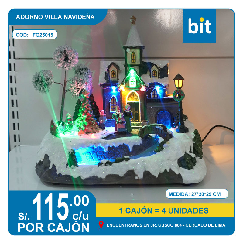 C03 ADORNO VILLA NAVIDEÑA MEDIDA : 27*20*25/ COD :FQ25015 CJN 4 UND