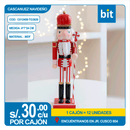 CASCANUEZ NAVIDEÑO DE MDF COD: C012408-TG3820 -- CJN  12 UNDS