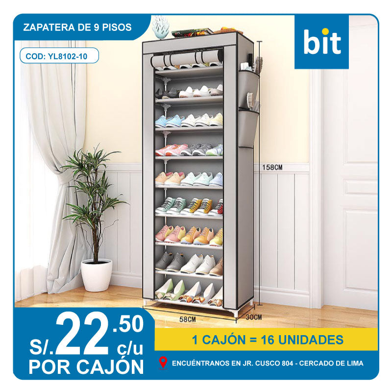 C03 ZAPATERA DE 9 PISOS / COD: YL8102-10 - CJN 16 UNDS