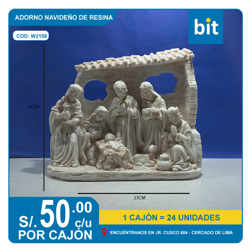 C03 ADORNO NAVIDEÑO DE RESINA/ COD: W2158 - CJN 24 UNDS
