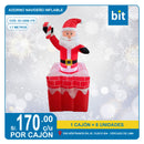 C03  ADORNO NAVIDEÑO INFLABLE DE 1.7M / COD: Q1-2406-170- CJN 8 UNDS