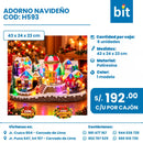 DECORACIONES DE NAVIDAD COD: H593 CJN X 6 UNID
