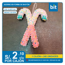 C03 ADORNO ARBOL NAVIDENO / BASTON DE 12X15CM / COD: HL25FY-334- CJN 240 UNDS