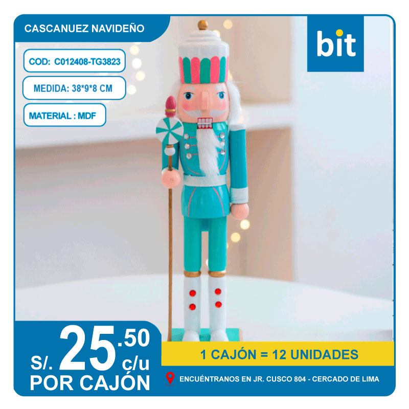 C01 CASCANUEZ NAVIDEÑO DE MDF COD: TG3823 -- CJN  12 UNDS