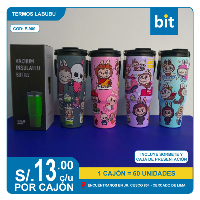 C03 TERMOS LABUBU / COD: E-900 - CJN 60 UNDS