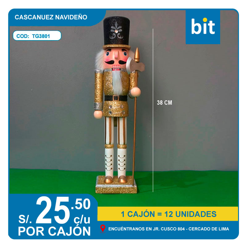 C01 CASCANUEZ NAVIDEÑO DE MDF COD: TG3801 -- CJN  12 UNDS