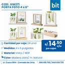 C01 PORTA FOTO COD: HW271 / 4x6” / 10.2cm CJN 24 UNID