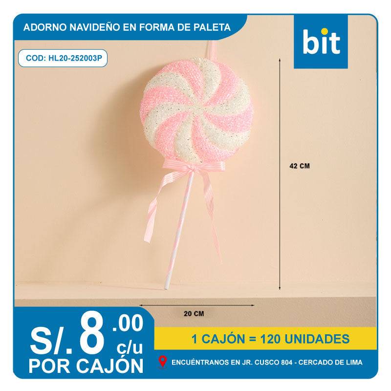 C03 ADORNO ARBOL NAVIDENO  20X42CM / COD:HL20-252003P - CJN 120 UNDS