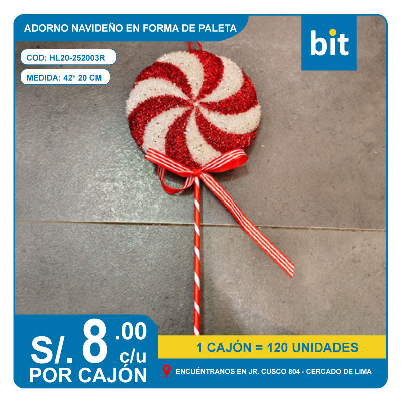 C03 ADORNO ARBOL NAVIDENO DE 20X42CM / COD:HL20-252003R- CJN 120 UNDS