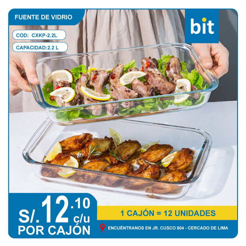 C03 FUENTE DE VIDRIO 2.2L / COD: CXKP-2.2L- CJN 12 UNDS