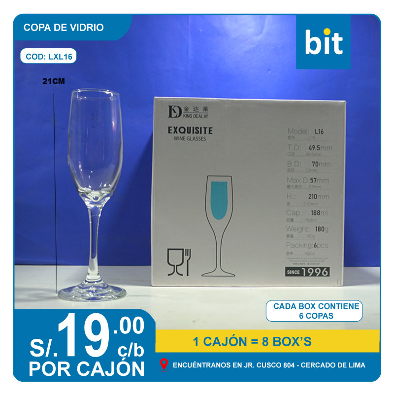 C03 COPA DE VIDRIO  / COD: LXL16- CJN 8 UNDS