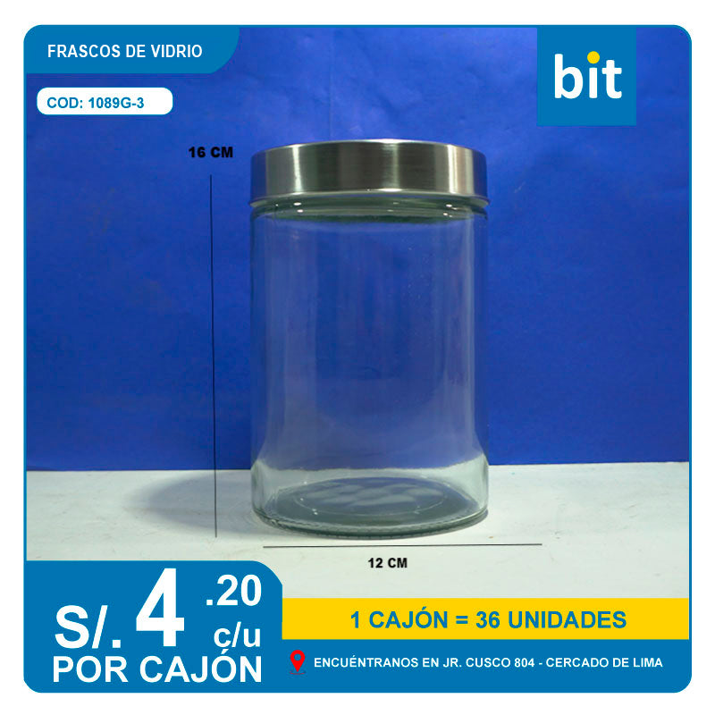 C03 FRASCO DE VIDRIOS / COD:1089G-3- CJN 36 UNDS