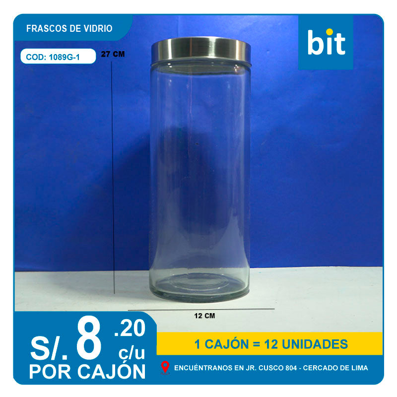 C03 FRASCO DE VIDRIOS / COD:1089G-1- CJN 12 UNDS