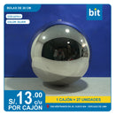 C03 BOLAS DE 20 CM- SILVER / COD:6279-4 - CJN 27 UNDS