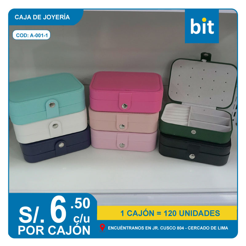 C03 CAJA DE JOYERÍA / COD: A-001-1 CJN 120 UNDS