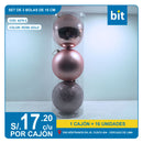 C03 SET DE 3 BOLAS DE 15 CM- ROSE GOLD / COD:6279-3 - CJN 16 UNDS