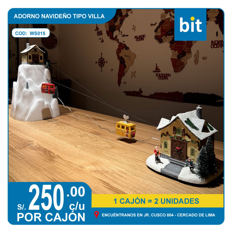 C03 ADORNO NAVIDEÑO TIPO VILLA / COD: WS015 - CJN 2 UNDS