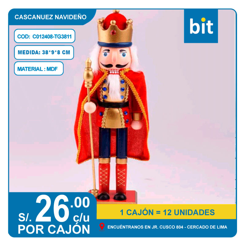 CASCANUEZ NAVIDEÑO DE MDF COD: C012408-TG3811 -- CJN  12 UNDS