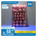 C03 SET DE 74 ADORNOS DE ARBOL- ROSE GOLD/ COD:6279-5 - CJN 8 UNDS