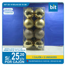 C03 SET DE 16 BOLAS DE 10 CM- CHAMPAGNE/ COD: 6279-1 - CJN 9 UNDS