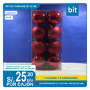 C03 SET DE 16 BOLAS DE 10 CM- ROJO/ COD: 6279-1 - CJN 9 UNDS