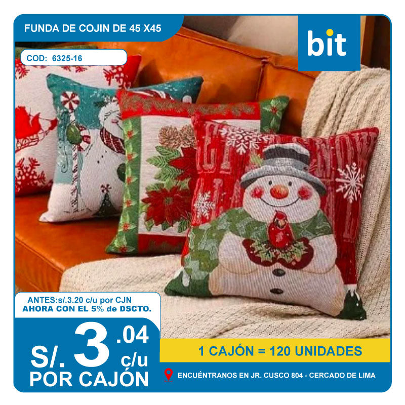 C03 FUNDA DE COJIN DE 45 X45 / COD: 6325-16 - CJN 120 UNDS